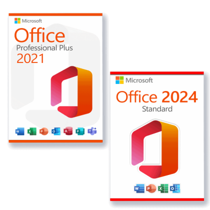 Microsoft Office 2024 Standard + Microsoft Office 2021 Professional Plus für 3 PC