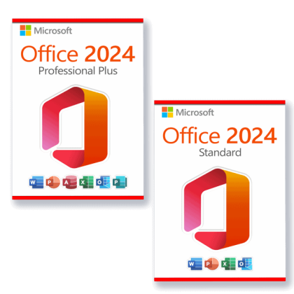 Microsoft Office 2024 Standard + Microsoft Office 2024 Professional Plus für 3 PC