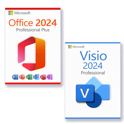 Microsoft Office 2024 Professional Plus + Microsoft Visio 2024 Professional für 3 PC