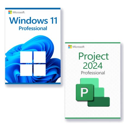 Microsoft Windows 11 Professional + Microsoft Project 2024 Professional Lizenz für 3 PC